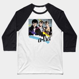 Original Vintage Styled 80s A-Ha Design Baseball T-Shirt